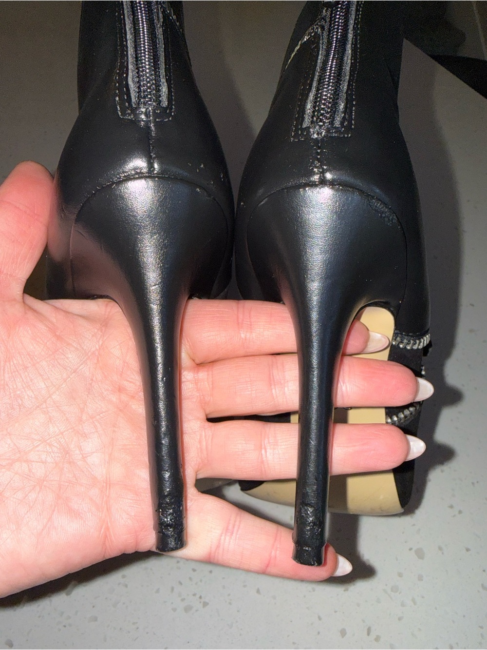 Rock & Republic Black Leather & Suede Zip-Accent Ankle Booties - Picture 11 of 13